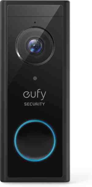 Foto: Eufy security video doorbell s 220 add on zwartdraadloze deurbel met accu 2 k hd resolutie ai detectie