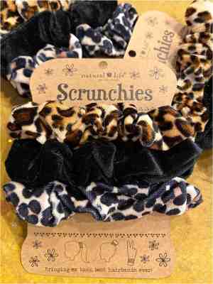 Foto: Natural life scrunchies haar accessoire fluweel dieren print