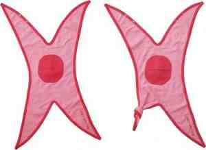 Foto: Doedoe kje kraamcadeau   spenendoek met opbergzakje   knuffeldoekje   slab   spuugdoekje   roze met een fuchsia rand   dubbellaags badstof   biologisch katoen   fairtrade