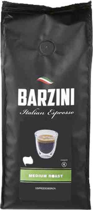 Foto: Barzini medium roast espresso utz sg koffiebonen   medium roast   geschikt voor espresso koffie   italiaanse koffiebonen   500gr koffie