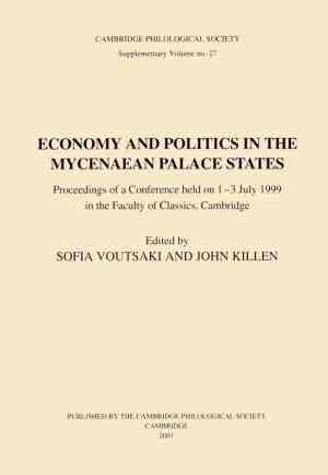 Foto: Proceedings of the cambridge philological society supplementary volume 27 economy and politics in the mycenaean palace states