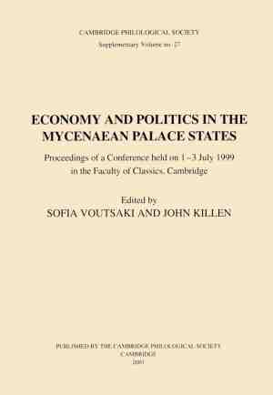 Foto: Proceedings of the cambridge philological society supplementary volume 27   economy and politics in the mycenaean palace states