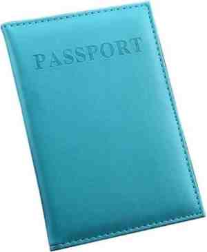 Foto: Licht blauwe paspoort protector   beschermhoes   paspoorthouder   cover   mapje