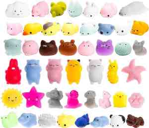 Foto: Fidget toys   mochi squishy   pakket van 10 stuks   squishy dieren   animal   mochies