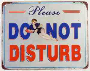 Foto: 2d wandbord do not disturb 20x25cm