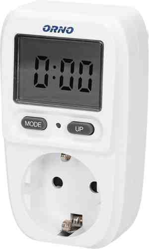 Foto: Energiemeter verbruiksmeter met lcd display   verbruiksmeter elektriciteit max  3680 watt   kwh meter voor in stopcontact schuko   energiekostenmeter met tijd   stroomverbruik meter voor thuis   wit