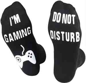 Foto: Grappige sokken gaming   zwart   anti slip   do not disturb   one size   cadeau mannen   huissokken   housewarming socks   happy verjaardag   man
