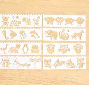 Foto: Bullet journal plastic stencils   8 stuks   templates   dieren   animals   sjablonen   55 x 183cm   handlettering toolkit   knutselen   decoratie   accessoires