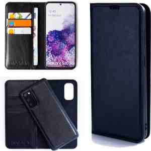 Foto: Dasaja leren samsung galaxy s20 hoesje zwart met uitneembare magnetische case     hoesje voor mobiele telefoon