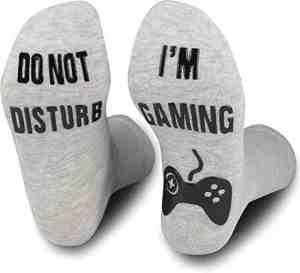 Foto: Grappige sokken gaming   grijs   anti slip   do not disturb   one size   cadeau mannen   huissokken   housewarming   verjaardag