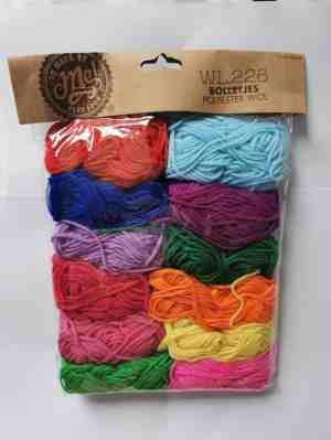 Foto: Breiwol 12 bolletjes wol in verschillende kleuren breien knutselen diy hobby