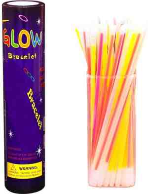 Foto: 100x glow in the dark sticks breekstaafjes neon party versiering verjaardag oud en nieuw nieuwjaar decoratie schoencadeautjes sinterklaas