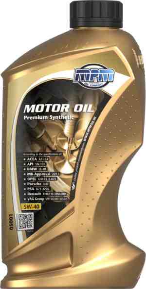 Foto: Mpm motorolie 5w40   1 liter