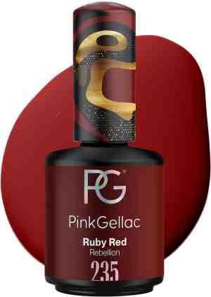 Foto: Pink gellac 235 ruby red gellak 15 ml nagellak voor gelnagels rood gel lak nails
