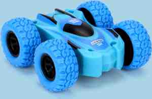Foto: Speelgoed auto kleur blauw dubbele kant voertuig kinderen stevig autoracen