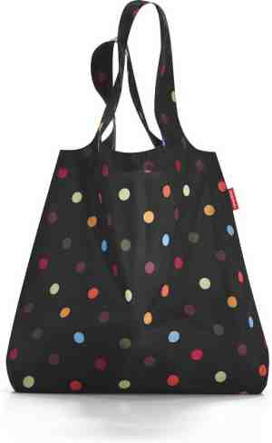 Foto: Reisenthel mini maxi shopper opvouwbare boodschappentas   15l   dots zwart