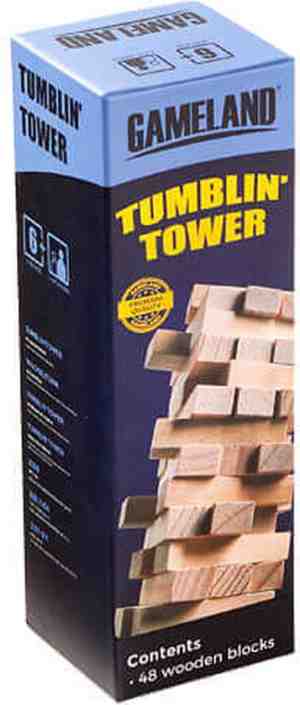 Foto: Tumblin tower   jenga   voor kinderen en volwassenen   vallende toren   actie spel   gezelschapsspel   sinterklaas cadeau   black friday