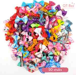 Foto: Haarspeldjes strikjes gekleurd   20 stuks   leuke strik designs   haarclips voor meisjes   haarspeldjes meiden   gekleurde haarclipjes   cadeau