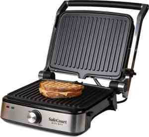 Foto: Safecourt kitchen contactgrill compact cg200   tosti apparaat   grill apparaat   uitneembare platen