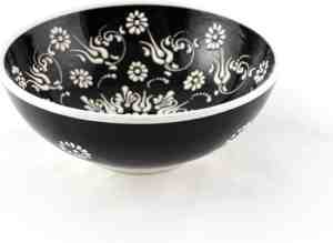 Foto: Bowls and dishes florient aardewerk schaaltje kommetje tapasschaaltje klein schaaltje servies schaaltje woonaccessoire 15 centimeter   zwart