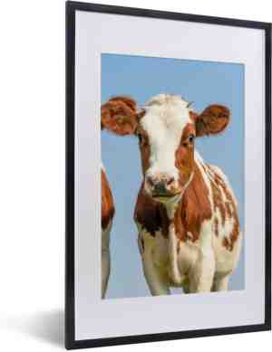 Foto: Postermonkey fotolijst koeien koe dieren natuur kalfjes poster frame 40 x 60 cm posterlijst foto lijst met kader