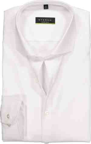 Foto: Eterna super slim fit overhemd niet doorschijnend twill wit strijkvrij boordmaat 43