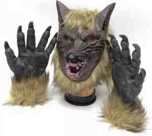 Foto: Arvona halloween masker   eng verkleedmasker   horror mask   kostuum   carneval   wolf   kinderen volwassenen   one size
