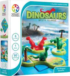 Foto: Smartgames   dinosaurs mystic islands   80 opdrachten   breinbreker   dinosaurus speelgoed
