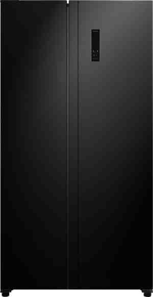 Foto: Exquisit cdj 445 040 eb amerikaanse koelkast met display no frost 442 liter zwart