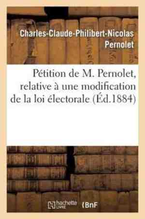 Foto: Petition de m pernolet relative a une modification de la loi electorale