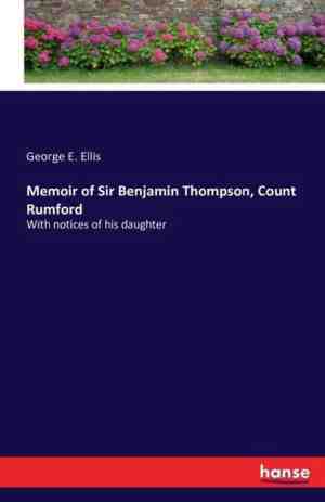 Foto: Memoir of sir benjamin thompson count rumford