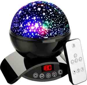 Foto: Qumax sterren projector zwart   sterrenhemel projectie voor kinderen   feestverlichting discolamp   galaxy projector   led
