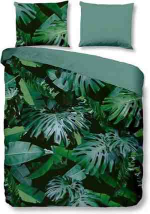 Foto: Snoozing jungle   dekbedovertrek   lits jumeaux   240x200220 cm 2 kussenslopen 60x70 cm   green
