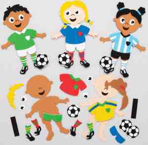 Foto: Baker ross voetbal mix match magneten 8 stuks knutselspullen en knutselsets voor kinderen