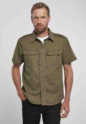 Foto: Heren   mannen   menswear   modern   urban   casual   streetwear   dikke kwaliteit   shirt   ripstop   shortsleeve   blouse   us overhemd olive