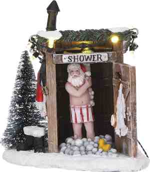 Foto: Luville kerstdorp miniatuur naakte kerstman l10 x b8 5 x h11 cm