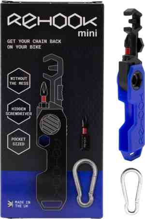 Foto: Rehook mini ketting oplegger chain back geen vieze handen meer pocket size schroevendraaier