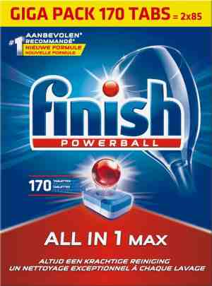 Foto: Finish all in 1 max regular   vaatwastabletten   170 stuks   voordeelpak