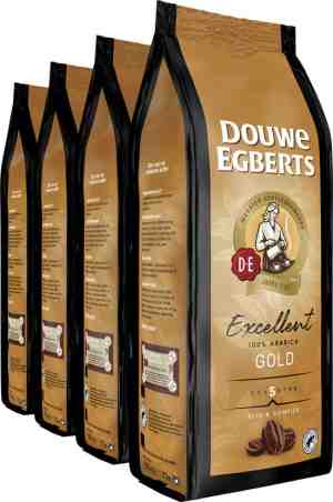 Foto: Douwe egberts excellent gold koffiebonen   intensiteit 59   4 x 500 gram