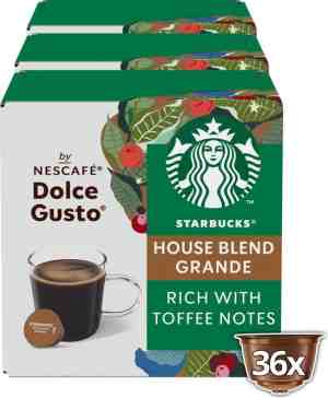 Foto: Starbucks by dolce gusto house blend medium roast capsules   36 koffiecups voor 36 koppen koffie