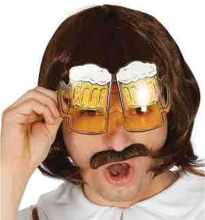 Foto: Oktoberfest bier pullen verkleed bril voor volwassenen bierbril bierfeest oktoberfest verkleed accessoire brillen