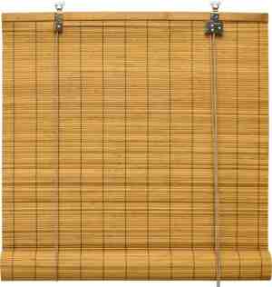 Foto: Sol royal rolgordijn bamboe 110x160 cm soldecor b86   rolgordijnen zonder boren   rolgordijnen lichtdoorlatend zonwering bamboo jaloezien inclusieve klembeugels   bamboe
