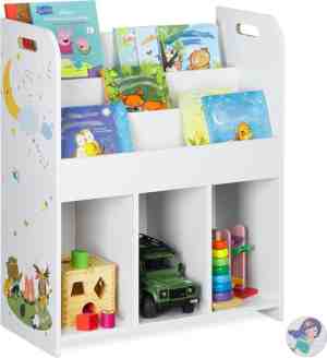 Foto: Relaxdays kinderkast speelgoed   speelgoedkast   opbergkast kinderkamer   boekenkast   rek   a