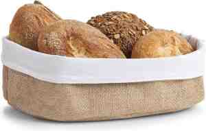 Foto: 1 x jute brood serveer mandjes 26 18 cm zeller keukenbenodigdheden tafel dekken ontbijtenbrunchenlunchen broodjesbolletjes serveren broodmanden