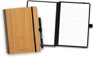 Foto: Bambook classic uitwisbaar notitieboek   hardcover   a5   paginas  blanco gelinieerd   duurzaam herbruikbaar whiteboard schrift   met 1 gratis stift
