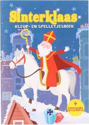 Foto: Sinterklaas doeboek   kleur  en spelletjesboek   a4 formaat   inclusief stickers   schoencadeautjes   sinterklaas cadeau   kerstcadeau