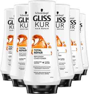 Foto: Gliss kur total repair 19 conditioner 6x 200 ml   voordeelverpakking