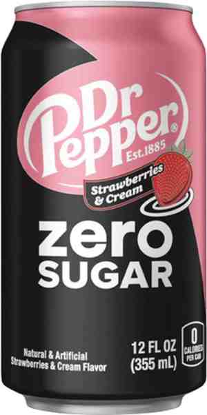 Foto: Dr pepper usa zero strawberries cream 12 blikken amerikaanse frisdrank 0355 l