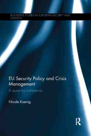 Foto: Routledge studies in european security and strategy  eu security policy and crisis management