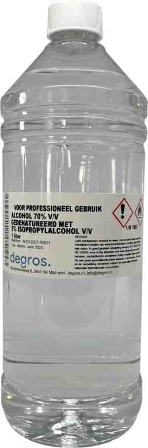 Foto: Alcohol 70 1 liter 5 isopropyl   schoonmaakmiddel   ketonatus   desinfecteren van oppervlakken en de huid